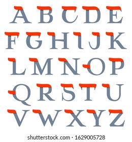 Fast speed english serif alphabet. Vector classic typeface for delivery labels, sport headlines, race posters,  cards etc.