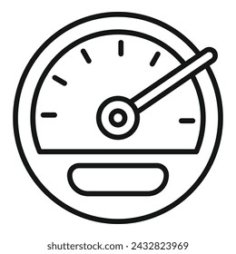 Fast speed gauge icon outline vector. Pace gauge. Strategy race