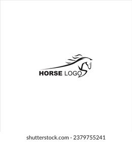 Fast speed horse logo design