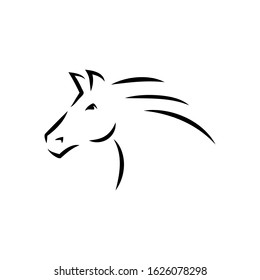 Fast speed horse logo vector icon illustration isolated