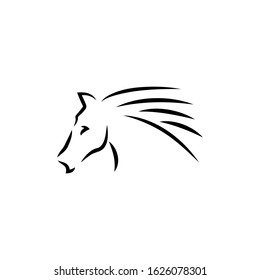 Fast speed horse logo vector icon illustration isolated