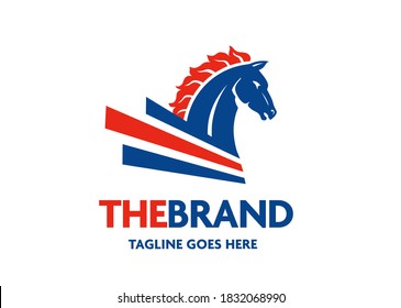 Fast speed horse logo vector