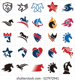 Fast speed horse logo, vector, icon