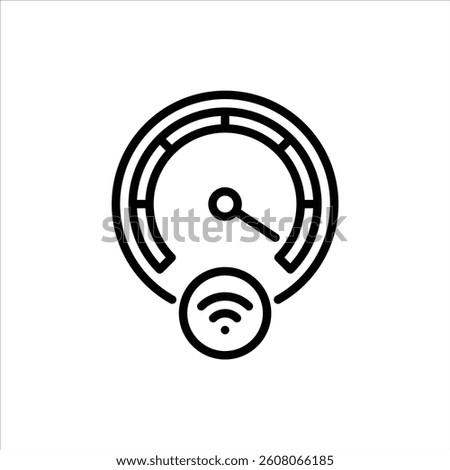 Fast Speed Internet outline icon. fast wifi black line illustration.
