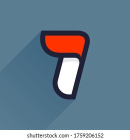 Fast speed I letter logo. Vector sport style typeface for athletic labels, technology titles, game posters or sportswear transfers. 
