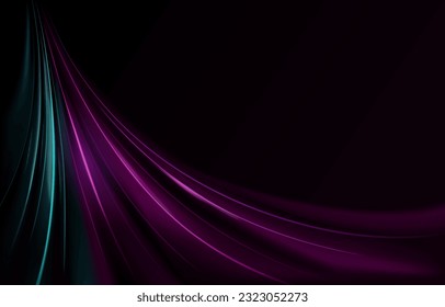 Fast Speed Light Effect With Purple And Green Color Background