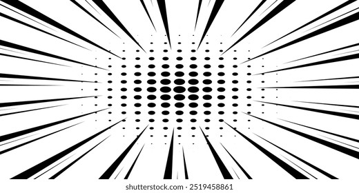 Fast speed lines on white background. Anime comic speed lines movement effect. Vector illustration.