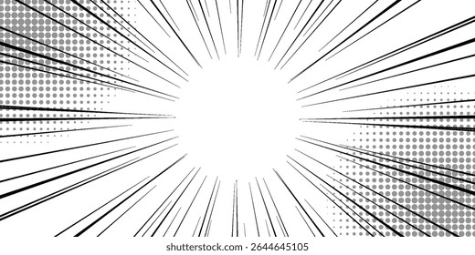 Fast speed lines on white background. Anime comic speed lines movement effect. Vector illustration.