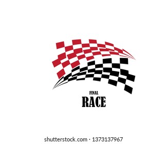 Fast Speed logo designs concept vector, Simple Racing Flag logo template - Vector
