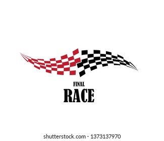Fast Speed logo designs concept vector, Simple Racing Flag logo template - Vector
