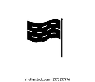 Fast Speed logo designs concept vector, Simple Racing Flag logo template - Vector

