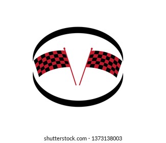 Fast Speed logo designs concept vector, Simple Racing Flag logo template - Vector
