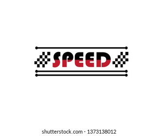 Fast Speed logo designs concept vector, Simple Racing Flag logo template - Vector
