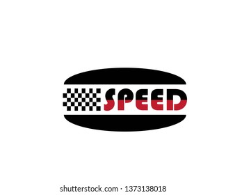 Fast Speed logo designs concept vector, Simple Racing Flag logo template - Vector
