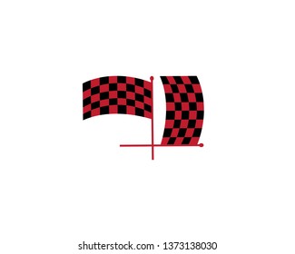 Fast Speed logo designs concept vector, Simple Racing Flag logo template - Vector
