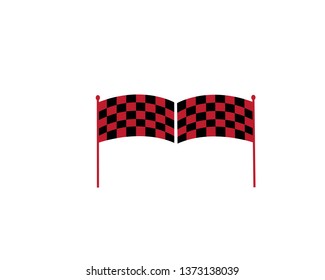 Fast Speed logo designs concept vector, Simple Racing Flag logo template - Vector
