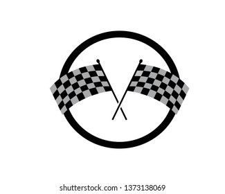 Fast Speed logo designs concept vector, Simple Racing Flag logo template - Vector
