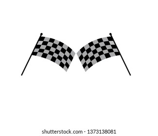 Fast Speed logo designs concept vector, Simple Racing Flag logo template - Vector
