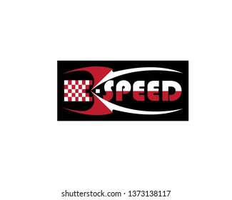 Fast Speed logo designs concept vector, Simple Racing Flag logo template - Vector
