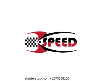 Fast Speed logo designs concept vector, Simple Racing Flag logo template - Vector
