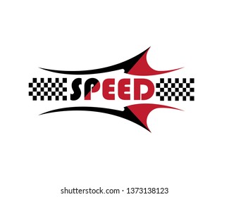 Fast Speed logo designs concept vector, Simple Racing Flag logo template - Vector
