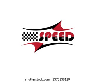 Fast Speed logo designs concept vector, Simple Racing Flag logo template - Vector
