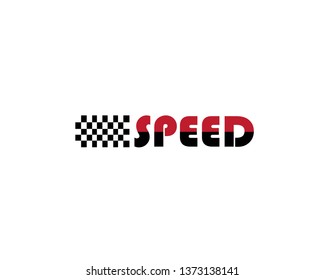 Fast Speed logo designs concept vector, Simple Racing Flag logo template - Vector
