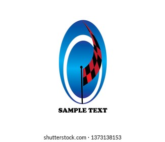 Fast Speed logo designs concept vector, Simple Racing Flag logo template - Vector
