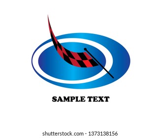 Fast Speed logo designs concept vector, Simple Racing Flag logo template - Vector
