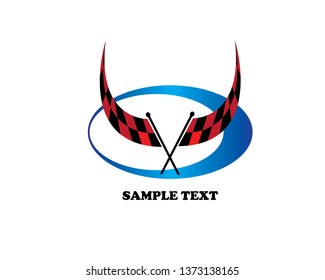 Fast Speed logo designs concept vector, Simple Racing Flag logo template - Vector

