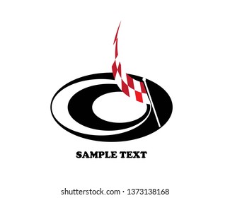 Fast Speed logo designs concept vector, Simple Racing Flag logo template - Vector
