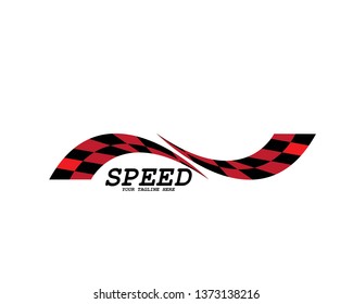 Fast Speed logo designs concept vector, Simple Racing Flag logo template - Vector
