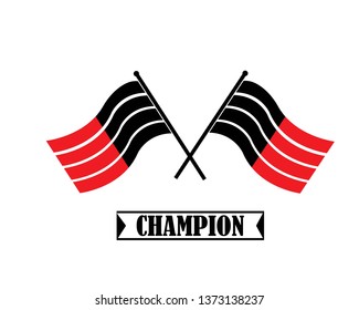 Fast Speed logo designs concept vector, Simple Racing Flag logo template - Vector
