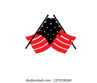 Fast Speed logo designs concept vector, Simple Racing Flag logo template - Vector
