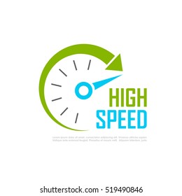 Fast speed logo vector illustration on white background
