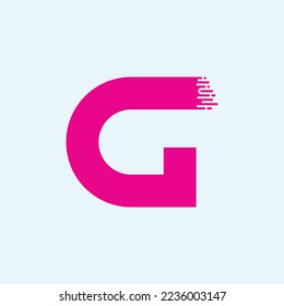 Logo-Letter of G (Kurzgeschwindigkeit) für Schaltkreise 
