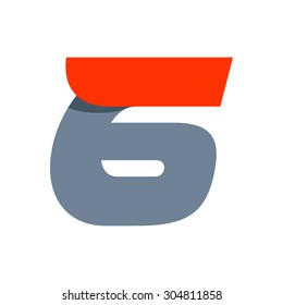 Fast speed Number six logo.