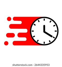 Fast speed quick time icon on white background.