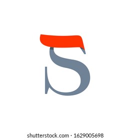 Fast speed S serif letter logo. Vector classic typeface for delivery labels, sport headlines, race posters,  cards etc.