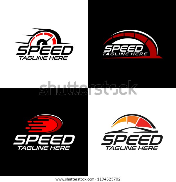 Fast Speed Set Logo Template Vector Stock Vector (Royalty Free) 1194523702