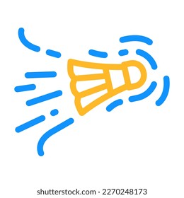 fast speed shuttlecock color icon vector. fast speed shuttlecock sign. isolated symbol illustration