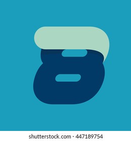 Fast speed sport number eight logo. Vector elements for sportswear, sports club, app icon, corporate identity, labels or posters.