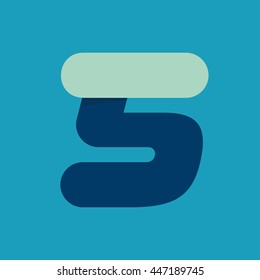 Fast speed sport number five logo. Vector elements for sportswear, sports club, app icon, corporate identity, labels or posters.