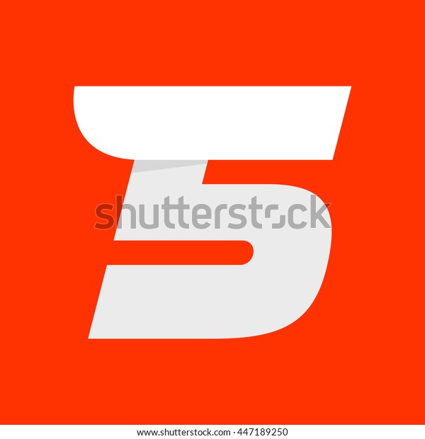 Fast speed sport number five logo. Vector\
elements for sportswear, sports club, app icon, corporate identity,\
labels or posters.