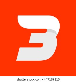 Fast speed sport number  logo. Vector elements for sportswear, sports club, app icon, corporate identity, labels or posters.
