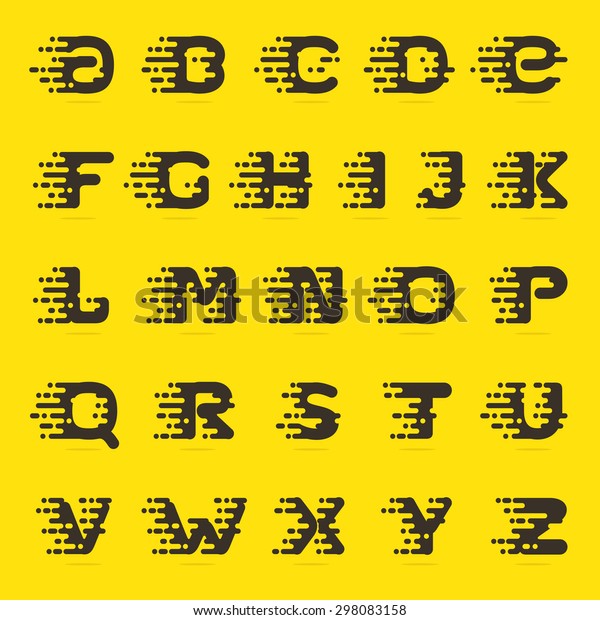 Fast speed taxi\
service english alphabet letters. Vector design template elements\
for your application or\
company.