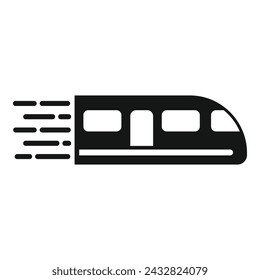 Fast speed train icon simple vector. Gadget velocity gauge. Labor dark