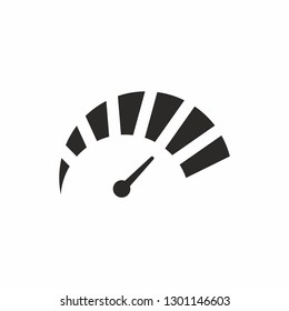 Fast speed vector. The tachometer, speedometer and indicator icon. Speed sign logo