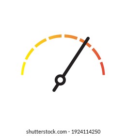 Fast speed vector. The tachometer, speedometer and indicator icon. Speed sign logo