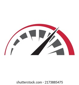 Fast speed vector. The tachometer, speedometer and indicator icon. Speed sign logo